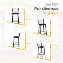 Ver imagem 5 de Kit 5 Banquetas para Balcão Bancada Cozinha Bistrô Ilhas Gourmet Bares Banco Flórida Preta