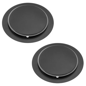 Kit 2 Ralo Click P/banheiro Redondo Preto 10x10 Veda Cheiro