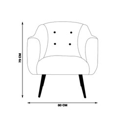 Poltrona Decorativo Prado Base Tabaco Linho Azul Turquesa - Gran Belo - 2