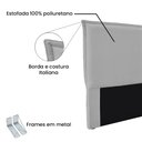 Ver imagem 3 de Cabeceira King 1,95m Veneza Linho Rústico - Pallazio - Cinza Claro