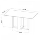 Ver imagem 4 de Mesa de Jantar 6 Lugares San Diego Mel/Blonde/Veludo Cinza - Panorama Móveis