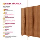 Ver imagem 6 de Guarda Roupa Casal Dunas com 8 Portas e 4 Gavetas Mdf com Pés Moderna Mobília