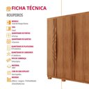 Ver imagem 6 de Guarda Roupa Casal Dunas com 8 Portas e 4 Gavetas Mdf com Pés Moderna Mobília