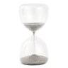 Ampulheta Decorativa em Vidro Areia Prata 19cm 18313 Mart - 1