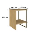 Ver imagem 3 de Mesa Lateral 45cm para Sala de Estar C/ 1 Prateleira 100%mdf Cor:savana