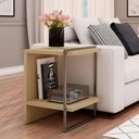 Ver imagem 1 de Mesa Lateral 45cm para Sala de Estar C/ 1 Prateleira 100%mdf Cor:savana