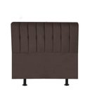 Ver imagem 1 de Cabeceira Estofada Kiara 100cm Solteiro Box Quarto Corino Marrom - Gat Magazine