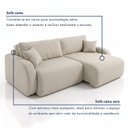 Ver imagem 7 de Sofá Cama Modular Orgânico Retrátil 3LUGARES 210cm Base Madeira Maciça Cancún