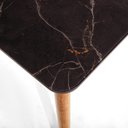 Ver imagem 2 de Mesa Jantar Netuno 10 Lugares 240x120 Cm Pés Madeira Metal Vidro Marmorizado Mr