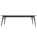 Ver imagem 4 de Mesa Jantar Netuno 10 Lugares 240x120 Cm Pés Madeira Metal Vidro Marmorizado Mr