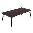 Ver imagem 1 de Mesa Jantar Netuno 10 Lugares 240x120 Cm Pés Madeira Metal Vidro Marmorizado Mr