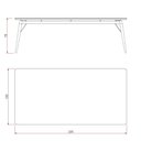 Ver imagem 5 de Mesa Jantar Netuno 10 Lugares 240x120 Cm Pés Madeira Metal Vidro Marmorizado Mr