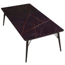 Ver imagem 6 de Mesa Jantar Netuno 10 Lugares 240x120 Cm Pés Madeira Metal Vidro Marmorizado Mr