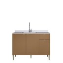 Ver imagem 2 de Balcão para Pia com 3 Portas e 1 Gaveta 120cm Soul Marrom/Freijó/Caramelo