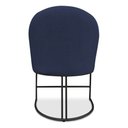Ver imagem 6 de Kit 02 Cadeiras Poltrona de Jantar Bela Suede Azul Marinho Base Metálica Industrial Preto - Pallazio