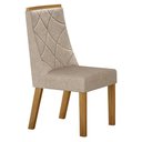Ver imagem 7 de Mesa de Jantar Aurora 180x90cm Vidro 40mm Cinamomo Off White com Kit 6 Cadeiras Linho Bege -Valdem