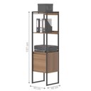 Ver imagem 2 de Armário Aurélia Armario Alto 3 Prateleiras Azias 1 Porta MDP Montana Plata Móveis