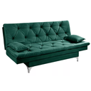 Ver imagem 1 de Sofá Cama 3 Lugares Multiuso Sued Premium:verde Musgo