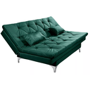 Ver imagem 5 de Sofá Cama 3 Lugares Multiuso Sued Premium:verde Musgo