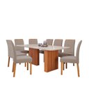 Ver imagem 2 de Sala de Jantar Mesa Ester 210 com 8 Cadeiras Paola Wood Cinamomo/off White/mad/nude