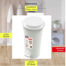 Lixeira Cozinha Pedal 12 Litros Plástico Cesto Lixo Grande:branco - 3