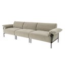 Ver imagem 3 de Sofá Living Modular Industrial 3 Lugares Basileia 340cm Yescasa Veludo Tx Bege Castor
