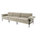 Ver imagem 3 de Sofá Living Modular Industrial 3 Lugares Basileia 340cm Yescasa Veludo Tx Bege Castor