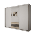 Ver imagem 2 de Guarda Roupa Casal com Espelho 3 Portas 6 Gavetas - Palazzo-branco - Móveis Novo Horizonte
