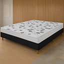 Ver imagem 2 de Cama Box + Colchão Viúva Florencia Branco Espuma D28 Liso 128x188x51cm