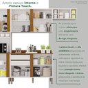 Ver imagem 6 de Cozinha Compacta Modulada 4 Peças 5 Portas 2 Gavetas Pérola Branco/Cinamomo