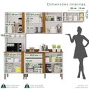 Ver imagem 5 de Cozinha Compacta Modulada 4 Peças 5 Portas 2 Gavetas Pérola Branco/Cinamomo