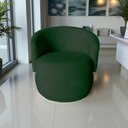 Ver imagem 7 de Poltrona Decorativa Beatriz Orgânica Suede Verde
