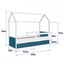 Ver imagem 4 de Cama Infantil Montessoriana sem Colchão com Gavetas Branco/Azul - Completa Móveis
