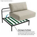 Ver imagem 6 de Sofá Modular Industrial Central Basileia 100cm Yescasa Veludo Tx Bege Castor