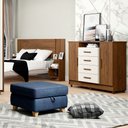 Ver imagem 2 de Cômoda 2 Portas 4 Gavetas Valença Vila Rica Marrom