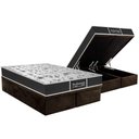Ver imagem 1 de Cama Box Baú Queen: Colchão Molas Masterpocket Ensacadas Probel Prolastic Prodormir Sleep + Base