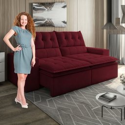 Sofá Retrátil e Reclinável 4 Lugares Pillowtop Duplo M118 - 9