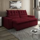 Ver imagem 1 de Sofá Retrátil e Reclinável 4 Lugares Pillowtop Duplo Paris 