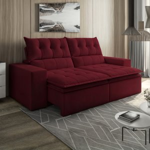 Sofá Retrátil e Reclinável 4 Lugares Pillowtop Duplo M118