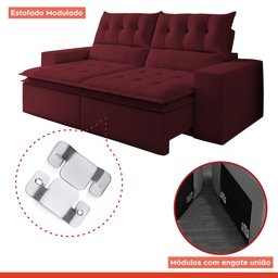 Sofá Retrátil e Reclinável 4 Lugares Pillowtop Duplo M118 - 6