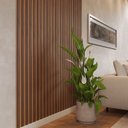 Ver imagem 3 de Kit 30 Unidades - Revestimento Ripado Placa Mdf Painel Decorativo 45 X 11 Cm: Carvalho