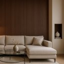 Ver imagem 1 de Kit 30 Unidades - Revestimento Ripado Placa Mdf Painel Decorativo 45 X 11 Cm: Carvalho