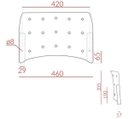 Ver imagem 2 de Kit 4 Encosto Secretária Plástico Vermelho/Cereja Cadeira
