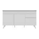 Ver imagem 2 de Balcão Cozinha Gabinete Pia 150Cm 3 Portas Mp2072.891 Branco
