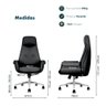 Cadeira de Escritório Presidente Prestige Preta com Assento Espuma Laminada Base Giratória Cromada - 6