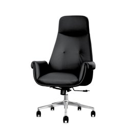 Cadeira de Escritório Presidente Prestige Preta com Assento Espuma Laminada Base Giratória Cromada - 1