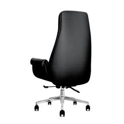Cadeira de Escritório Presidente Prestige Preta com Assento Espuma Laminada Base Giratória Cromada - 4