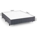 Ver imagem 3 de Base Box Desmontável Queen 158x198x28cm Cinza/Escuro