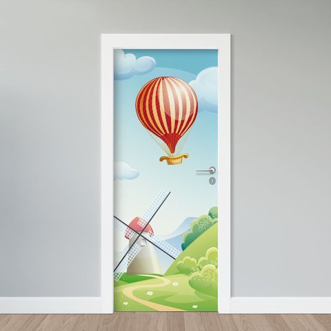 Adesivo de Porta - Paisagem Infantil 2