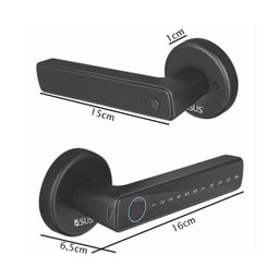 Fechadura Digital Eletronica App Bluetooth Senha Biometria Cartao Maçaneta Porta Inteligente Seguran - 4
